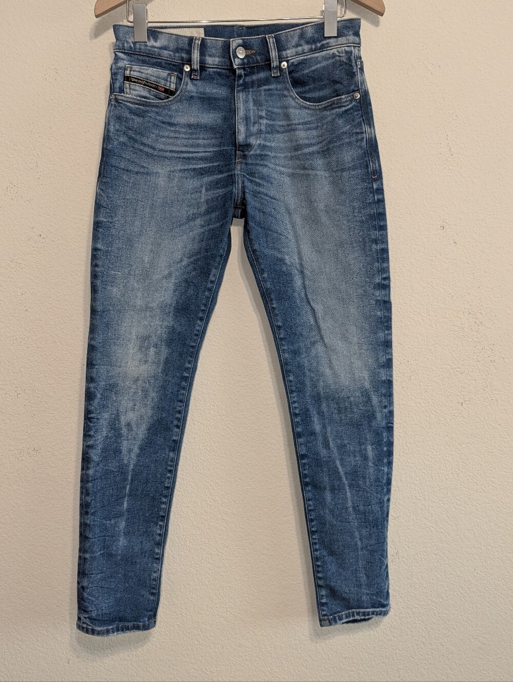 Diesel Jeans Mens 29x30 Blue D-STRUKT Slim Tapered Stretch Zip Fly 009MH